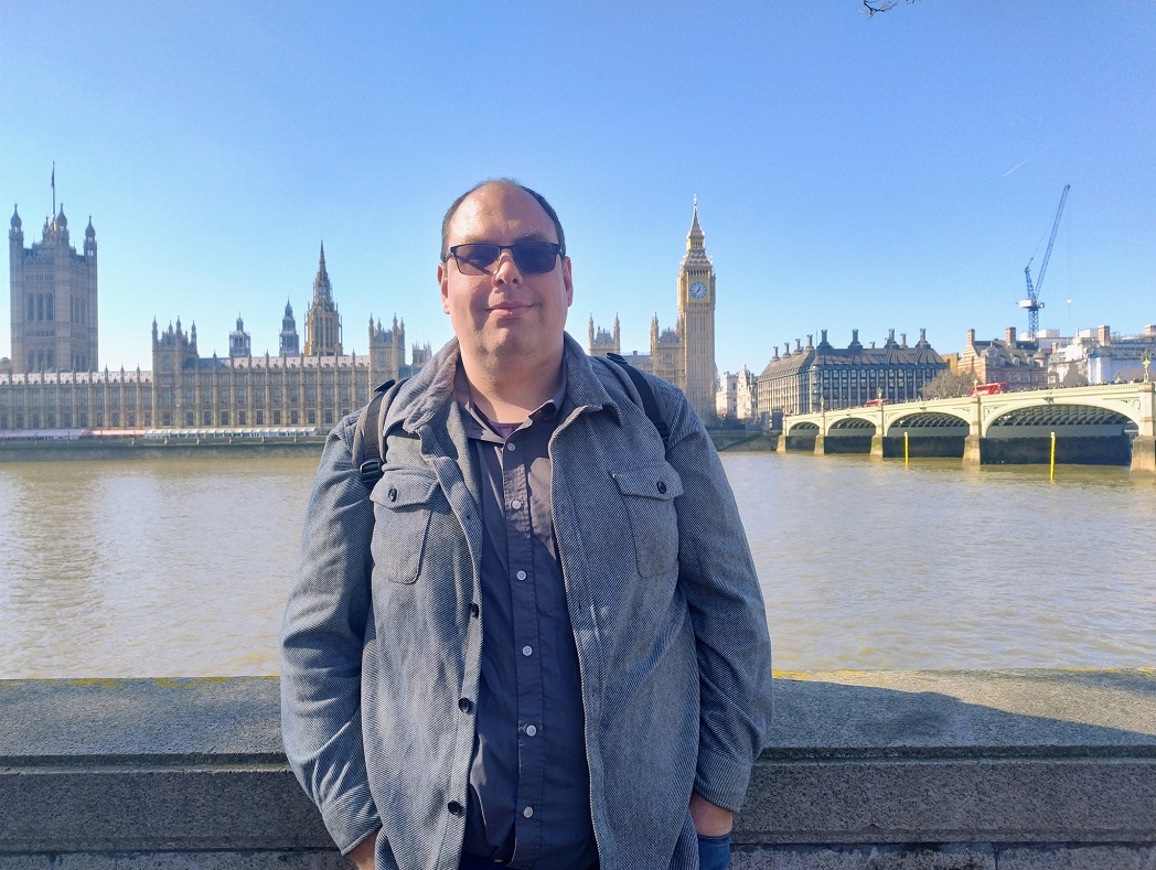 David Beck at 37, enjoying London.