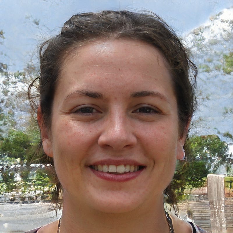 Example of a GAN-generated human face